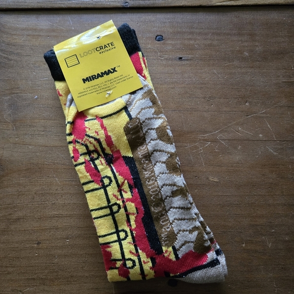 New Kill Bill Yellow and Red Socks - Picture 2 of 2